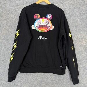 J Balvin x Takashi Murakami Colores Sweatshirt Mens XL Kiki Monster Face RARE